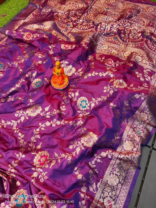 High Dimanding Jal Katan Silk Saree With Bp