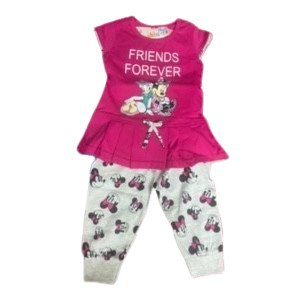 Dark Pink Capri Set Dresses For Baby Girls
