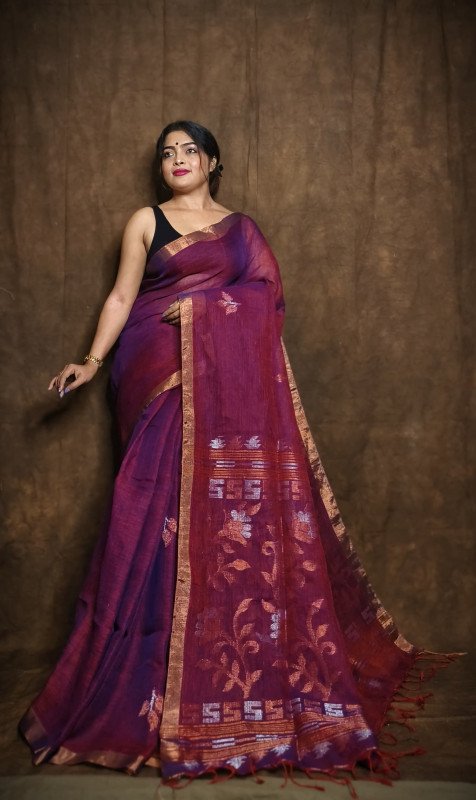 Pure Lilen By Lilen Hand Weaving Jamdani