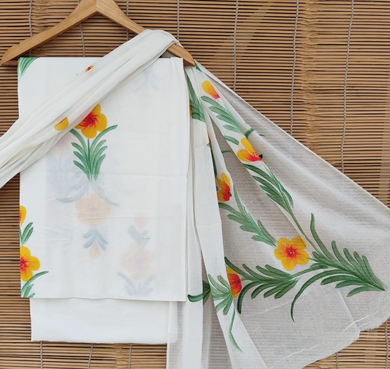 Exclusive New Hand Block Printed Cotton Suits With Cotton Duptta