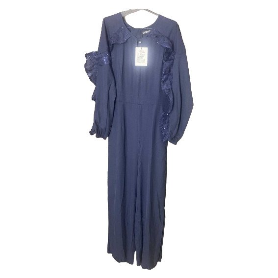 Navy Blue Sequin Jumpsuit