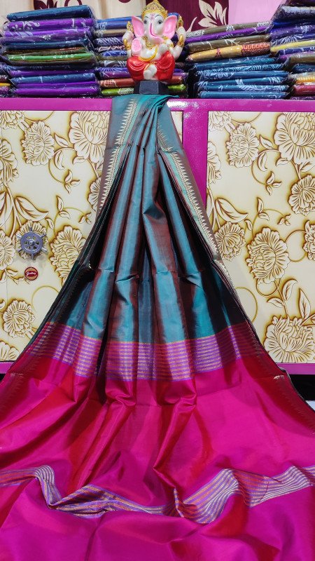 Inch Par Bishnupuri Katan Saree Material Silk With Bp With Silkmark