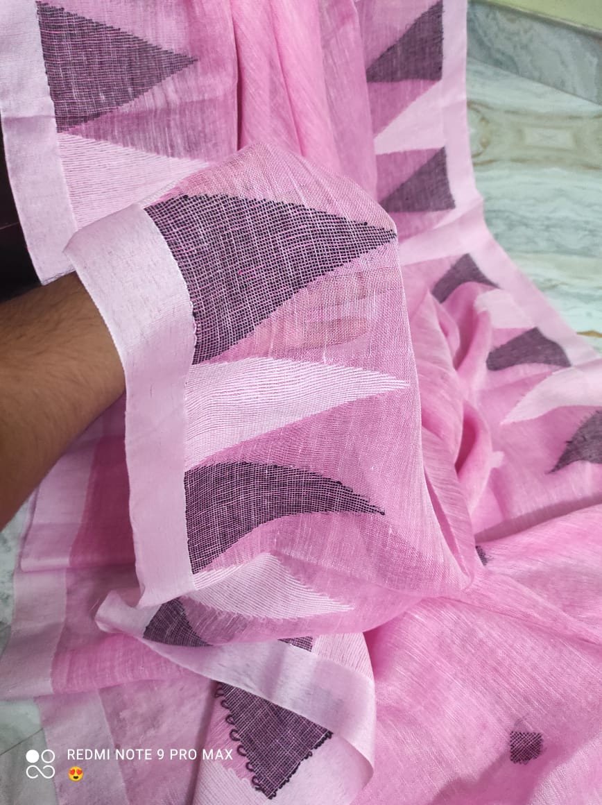 Jaysree Lilen By Lilen Temple Border Jamdani Work With Running Bp.
